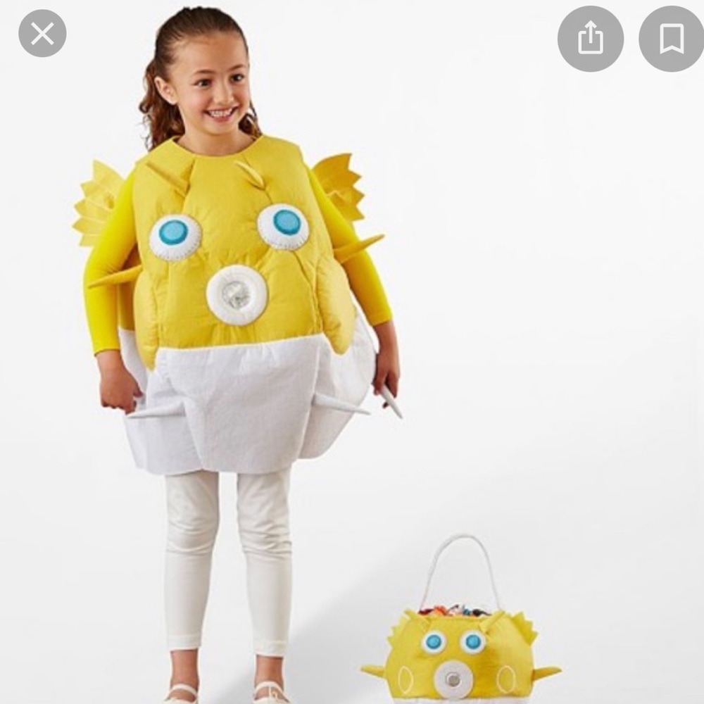 PB Puffer Fish Halloween Costume Size 3 /Treat Bag